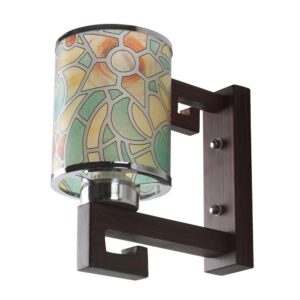 Buy Contemporary Glass Metal Wood Wall Light WL2077 Online