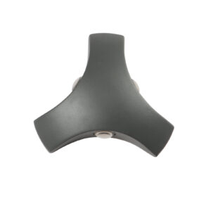 SUPERSCAPE square Exterior 9 watt (3*3)  triangular three way LED wall light  grey finish with top branded LED  and LED driver 3K WL2323