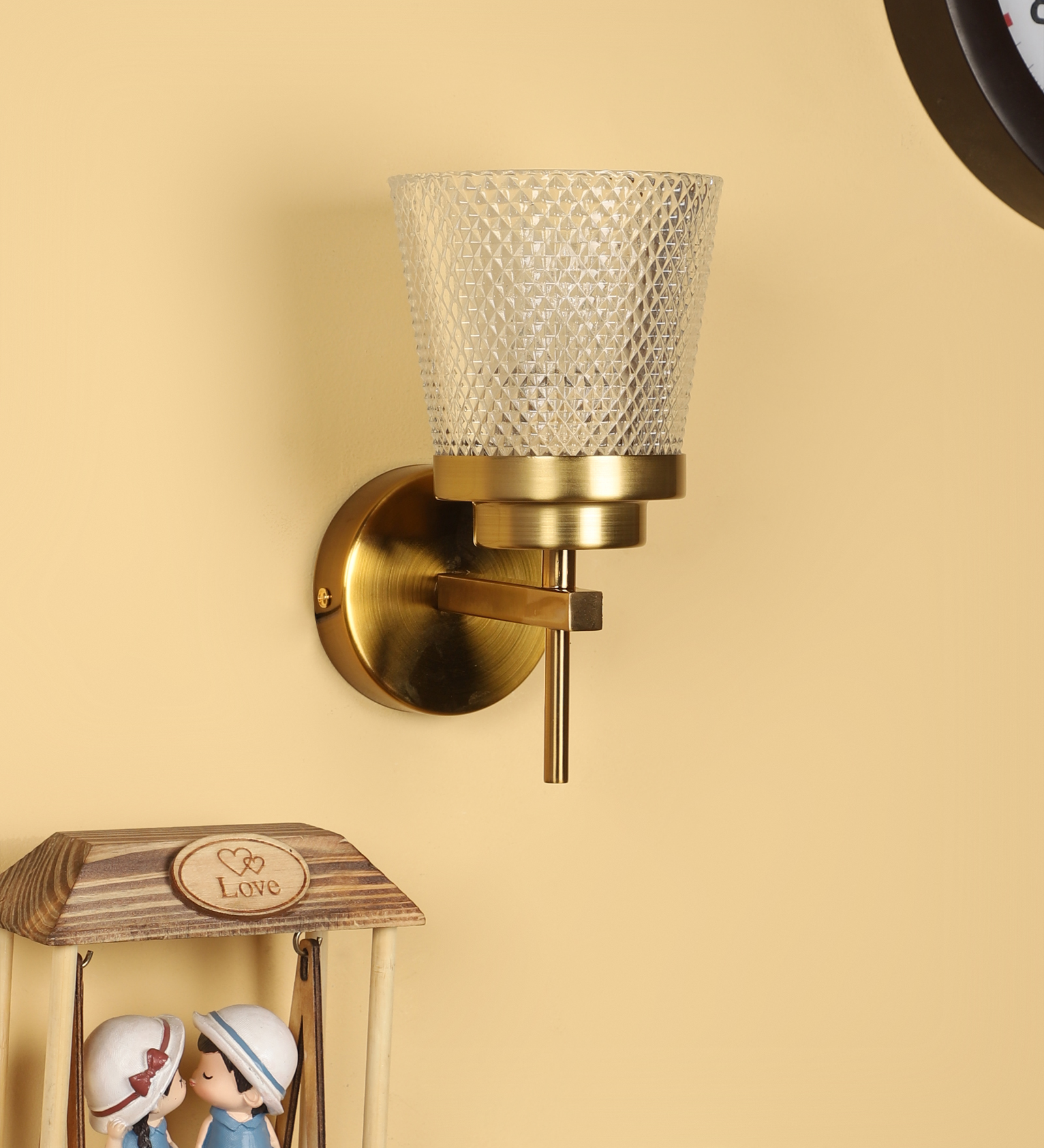Buy Antique Brass Finish Wall Light Online at Best Price in India The Light Kart