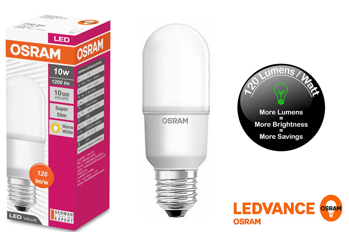 Drank Glans Interesseren OSRAM LEDVANCE LED VALUE STICK 10W E27 CANDLE LAMP WARM WHITE YELLOW 2700K  LA1025 - The Light Kart