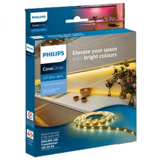 PHILIPS COVE GLOW 25 WATT LED STRIP LIGHT 60 LED PER METER WARM WHITE  YELLOW WITHOUT DRIVER PH1229 - The Light Kart