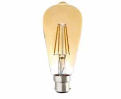 RENESOLA ST64 B22 9 WATT  LED FILAMENT BULB 2200K RN1036