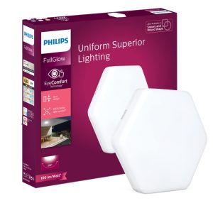 PHILPS RIMLESS FULL GLOW HEXA STYLE 20 WATT SURFACE LIGHT WARM WHITE PH1500