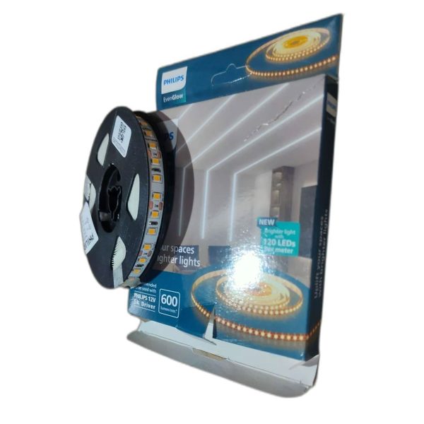 PHILIPS EVEN GLOW 8 MM LED STRIP 120 LED 6.6 WATT PER METER 5 METER WITHOUT  DRIVER WARM WHITE PH1515