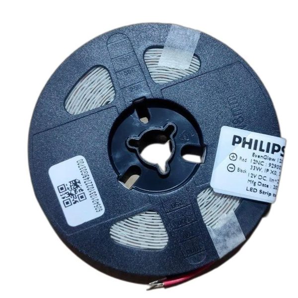 PHILIPS EVEN GLOW 8 MM LED STRIP 120 LED 6.6 WATT PER METER 5 METER WITHOUT  DRIVER WARM WHITE PH1515 - The Light Kart