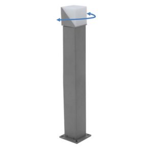 SUPERSCAPE aluminium 30 inch 12 watt adjustible angle LED bollard grey with top branded LED driver and acrylic diffuser 3K K1305-L