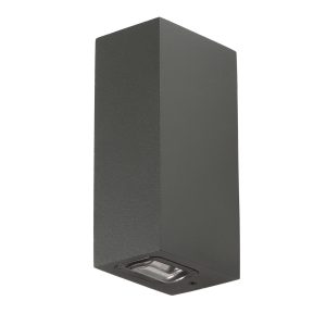 SUPERSCAPE Exterior Wall Light LED IP65 two way 2 X 3 watt with square lens for narrow beam with top branded LED and driver 3K WL3343-6W