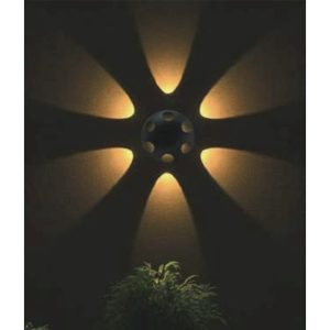 SUPERSCAPE Exterior 6X1 watt LED wall light black finish with CREE LED and high quality IP65 driver 3K EP7148-3K